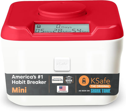 Kitchen Safe Time Locking Container, Phone Jail, Medication Lock Box, Break Bad Habits, Quit Smoking, Stop Snacking, Gaming Addiction, Family Time (XL, White Lid + 12.3” White Base)