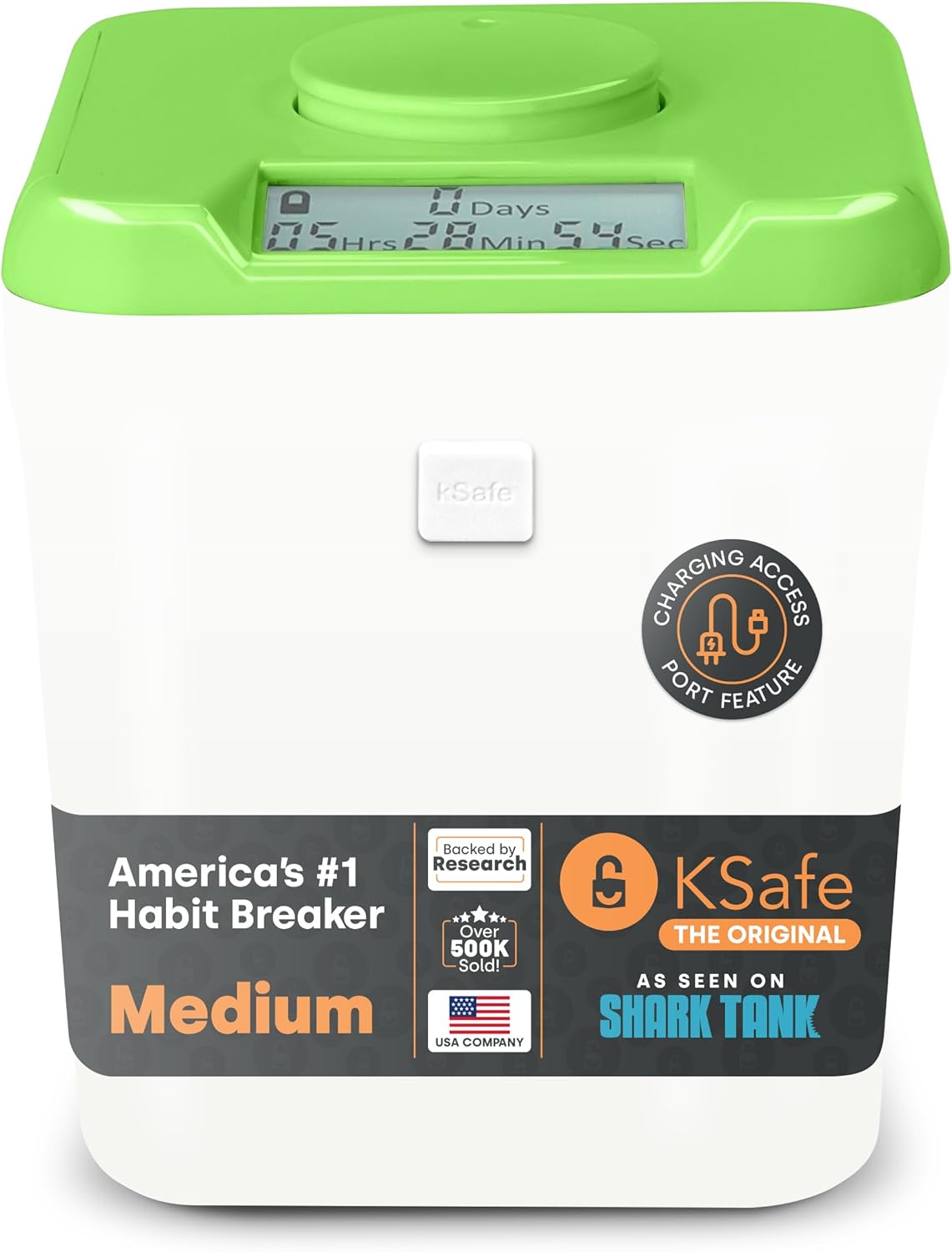 Kitchen Safe Time Locking Container, Phone Jail, Medication Lock Box, Break Bad Habits, Quit Smoking, Stop Snacking, Gaming Addiction, Family Time (XL, White Lid + 12.3” White Base)