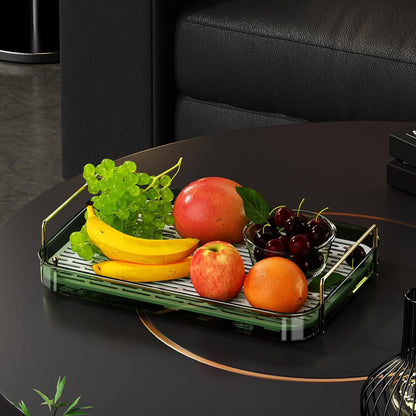 Seoneiro Whiskey Tray, Glass Cup Rack, Mug Holder, Coffee Cup Organizer, Bathroom Countertop Organizer with Drain Board Wine Glass Decorative, Food Tray, Kitchen Spice Rack