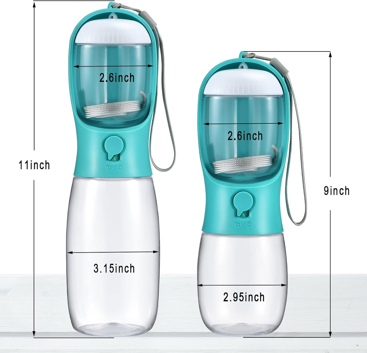 Cibaabo Dog Water Bottle with Food Container, Travel Puppy Water Bowl, Portable Pet Dispenser, Girl Dog Mom Gifts Accessories Stuff Essentials Necessities for Yorkie Chihuahua Cat Walking and Hiking