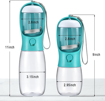 Cibaabo Dog Water Bottle with Food Container, Travel Puppy Water Bowl, Portable Pet Dispenser, Girl Dog Mom Gifts Accessories Stuff Essentials Necessities for Yorkie Chihuahua Cat Walking and Hiking