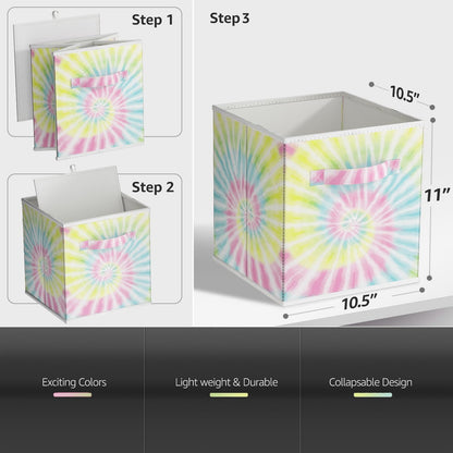 Sorbus Fabric Storage Cubes - 6 Foldable Storage Bins for Organizing Pantry, Cubbies, Toy Box - Clothes Storage & Closet Organizer - 13 Inch Collapsible Cube Baskets for Shelves with Handle