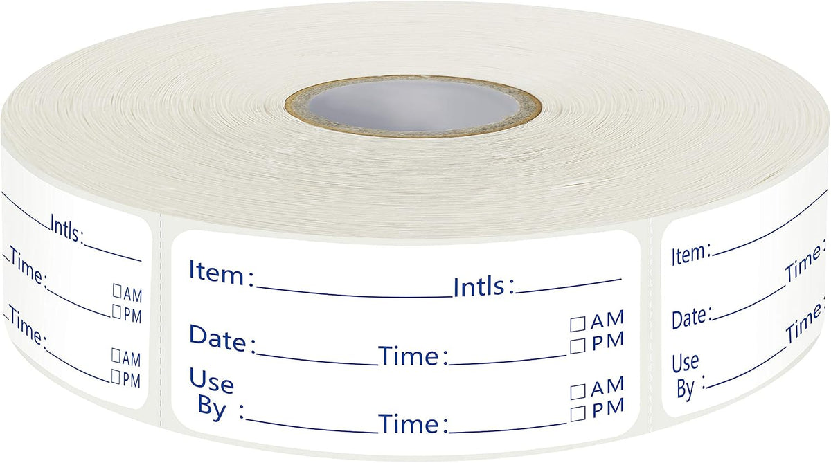 300 Removable Food Labels, Water/Oil/Tear Resistant Freezer Pantry Labels with Perforation Line No Residue Left for Food Containers Jars Kitchen Restaurant Storage Organization