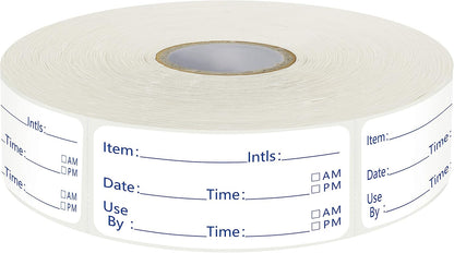 300 Removable Food Labels, Water/Oil/Tear Resistant Freezer Pantry Labels with Perforation Line No Residue Left for Food Containers Jars Kitchen Restaurant Storage Organization