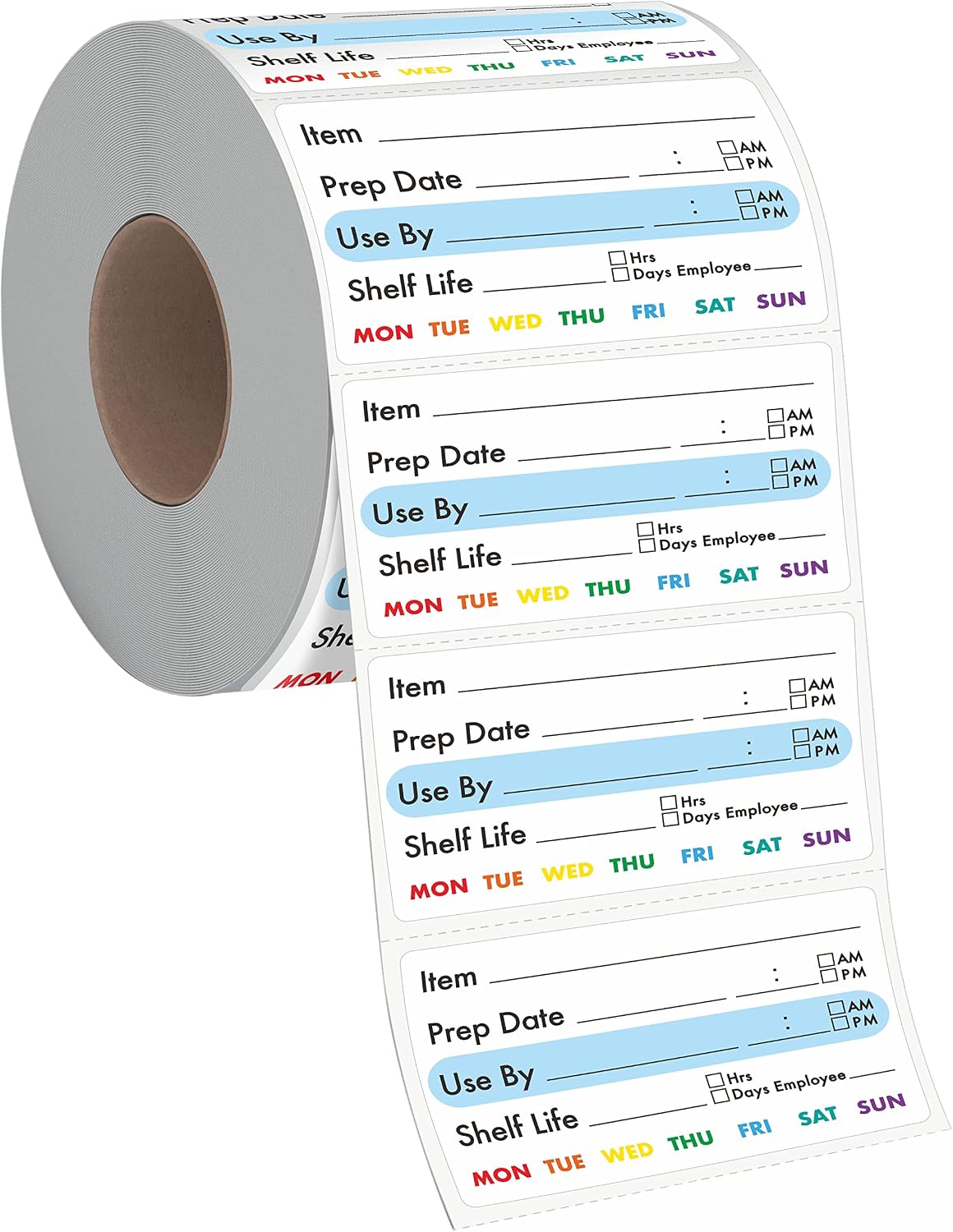 300 Removable Food Labels, Water/Oil/Tear Resistant Freezer Pantry Labels with Perforation Line No Residue Left for Food Containers Jars Kitchen Restaurant Storage Organization