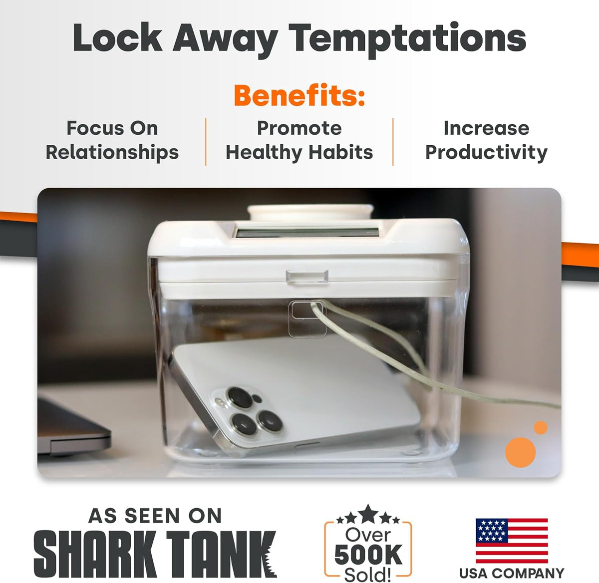 Kitchen Safe Time Locking Container, Phone Jail, Medication Lock Box, Break Bad Habits, Quit Smoking, Stop Snacking, Gaming Addiction, Family Time (XL, White Lid + 12.3” White Base)