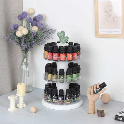 J JACKCUBE DESIGN Rotating Essential Oil Display Stand Spinning Rack for 75 Bottles(up to 120) Organizer 5 Tier Storage Holder -MK505A (5 Tier)