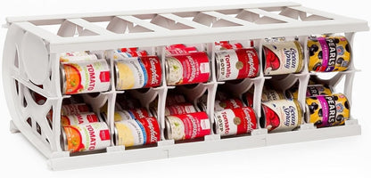 Shelf Reliance Cansolidator Pantry Plus - Can Organizer for Pantry, Stackable Soda Can Storage for Kitchen, Holds 60 Cans of Food or Soda