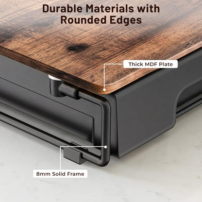 EVERIE Wooden Coffee Pod Storage Drawer for Nespresso VertuoLine Capsules, Large Capacity Countertop Coffee Station Organizer, Rustic Brown