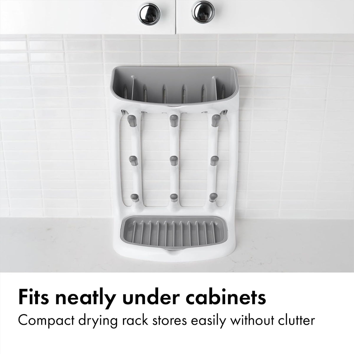 OXO Tot Expandable Drying Rack – Space-Saving Drying Rack | Newborn and Baby Essentials | Breastfeeding Essentials | Dry Baby Bottles | Save Space in Kitchen