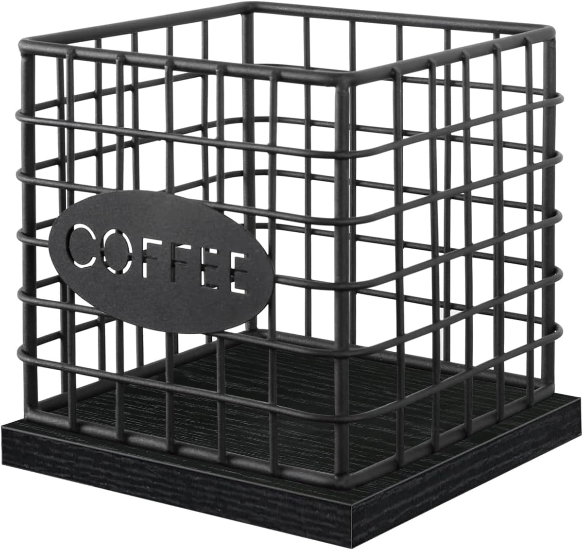 YINMIT K Cup Holder Organizer, Sturdy Coffee Pod Holder Organizer, 35 Kcup Large Capacity Storage Basket for Kitchen Counter and Office Desktop (Circular Grid)