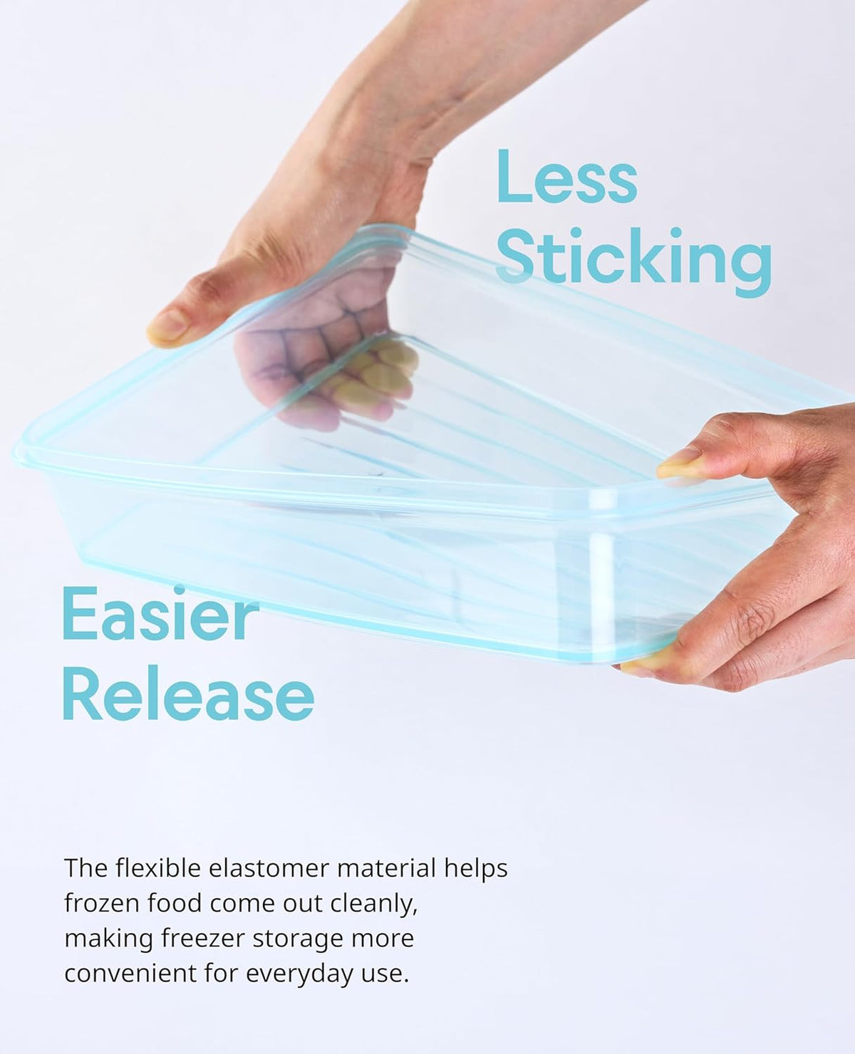 LocknLock Freezer Fit Plastic Freezer Containers | Airtight Stackable Food Storage for Meal Prep | Microwave & Dishwasher Safe | BPA Free Freezer Container with Lid, 2.2L