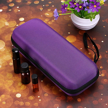 Hipiwe EVA Essential Oils Carrying Case Organizer for 20 Bottles 5ml 10ml Standard and Rollers Bottles Portable Hard Shell Essential Oils Travel Bag Holder for Essential Oils Bottle Storage (Black)