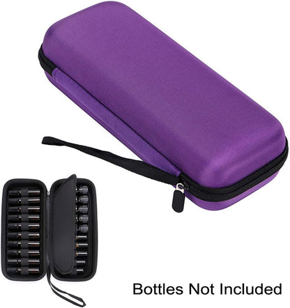 Hipiwe EVA Essential Oils Carrying Case Organizer for 20 Bottles 5ml 10ml Standard and Rollers Bottles Portable Hard Shell Essential Oils Travel Bag Holder for Essential Oils Bottle Storage (Black)