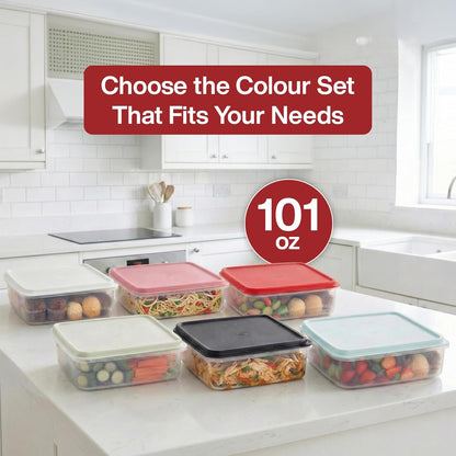 SIGNORA WARE Plastic Storage Container with Lid – 3L Cupcake Carrier – Leakproof Cookie Container Airtight – BPA-Free Plastic Container with Lid for Food Storage, Meal Prep, Leftovers, Cupcakes