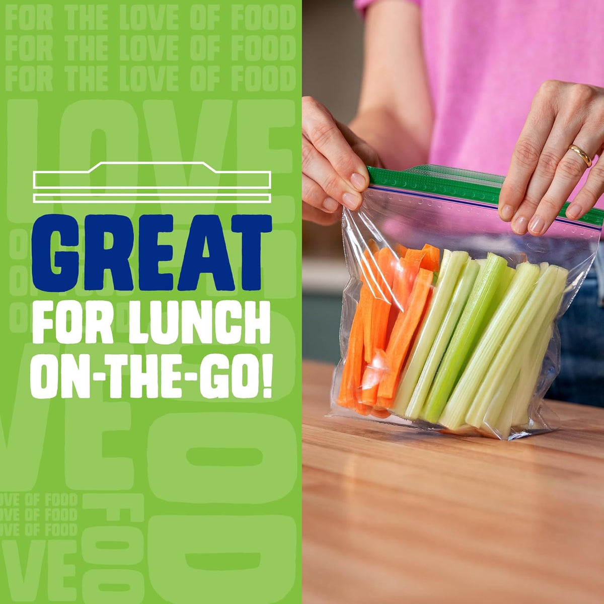 Ziploc Sandwich and Snack Bags with EasyGuide Texture, Plastic Storage Bags with Grip 'n Seal Technology, 270 Bags Total