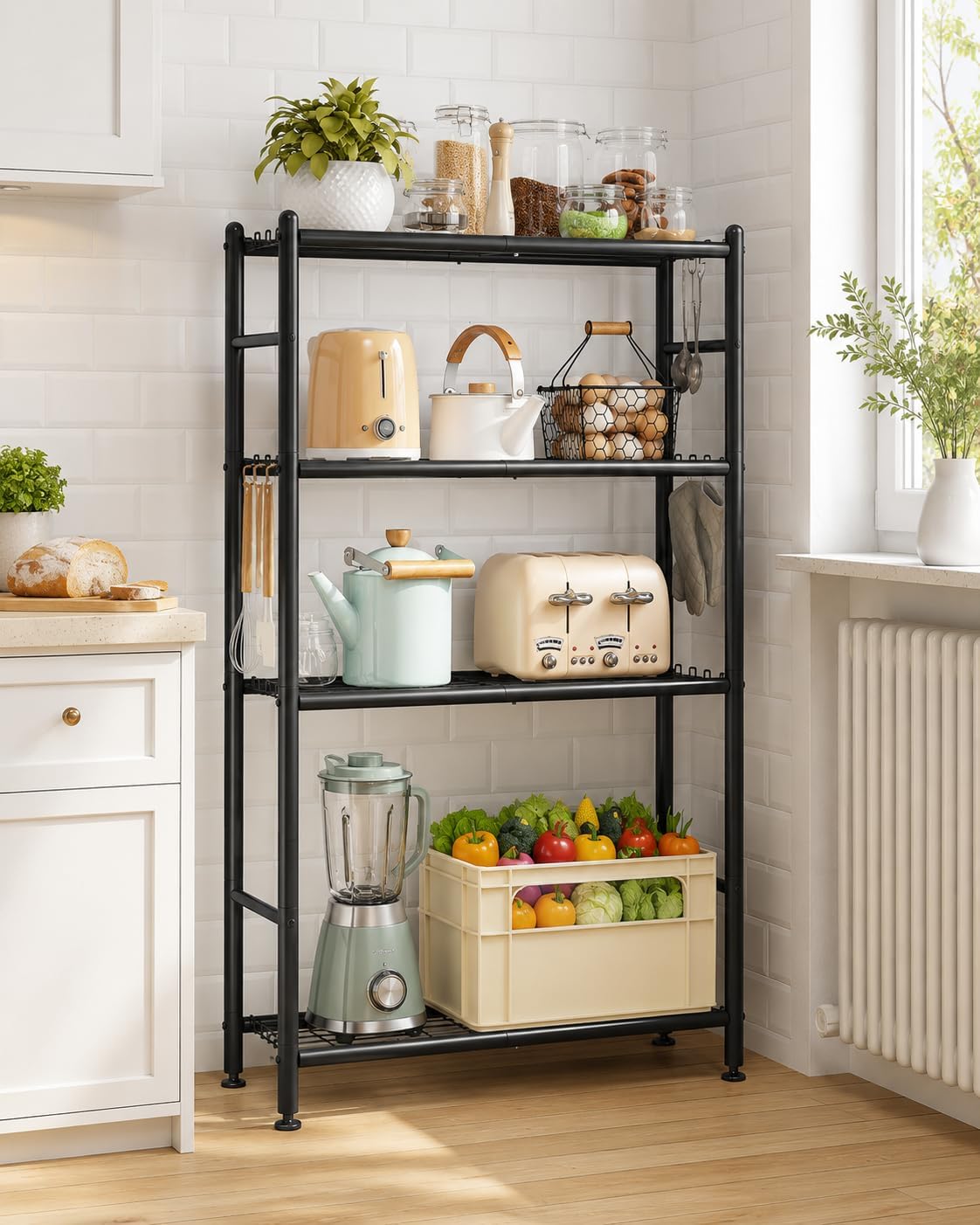 Metal Storage Shelves 5-Tier, Wire Shelving Unit for Kitchen