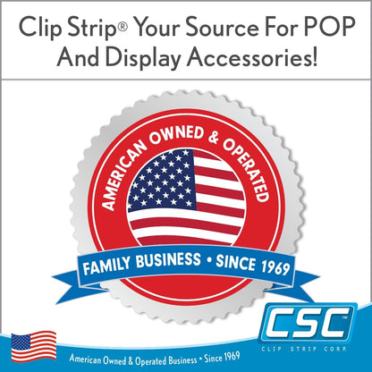 Clip Strip Label Holder Overlay for 10" - 11" Peg Hook, Pack of 50 Model: HT-100 | Merchandising Front Runner for Adhesive UPC Data Labels Corp