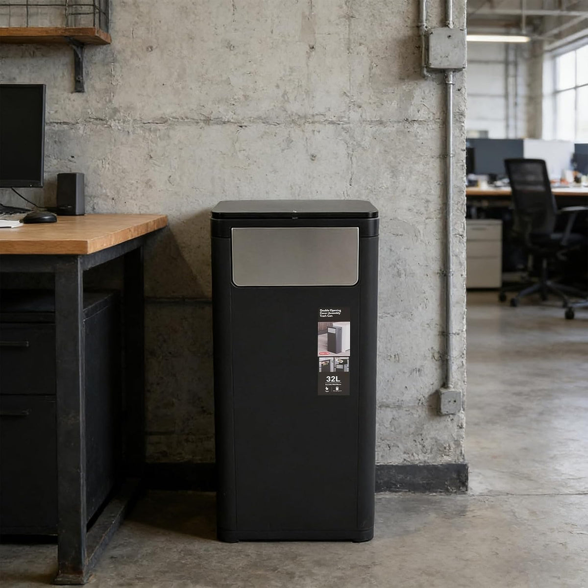 8.45 Gallon Slim Trash Can with Lid