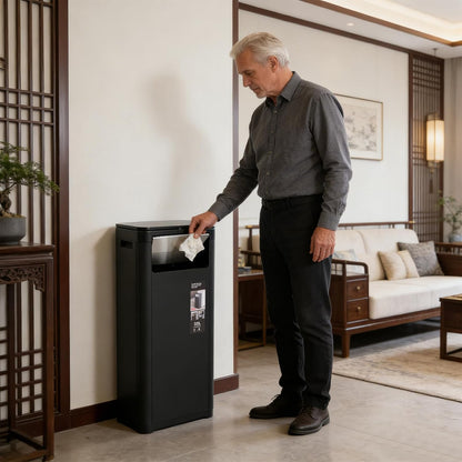 8.45 Gallon Slim Trash Can with Lid