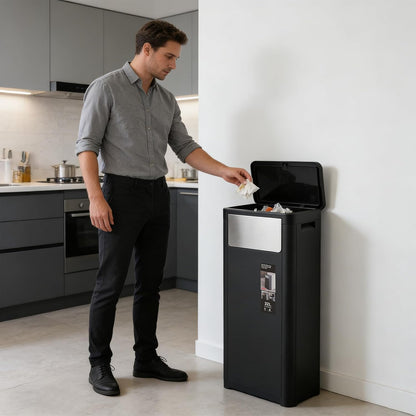 8.45 Gallon Slim Trash Can with Lid