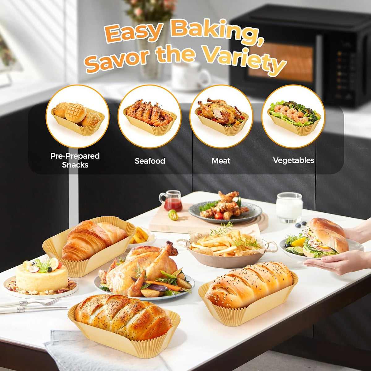 Loaf Pan Liners, 155Pcs Non-Stick Parchment Paper for Baking Bread 9x5 Inch