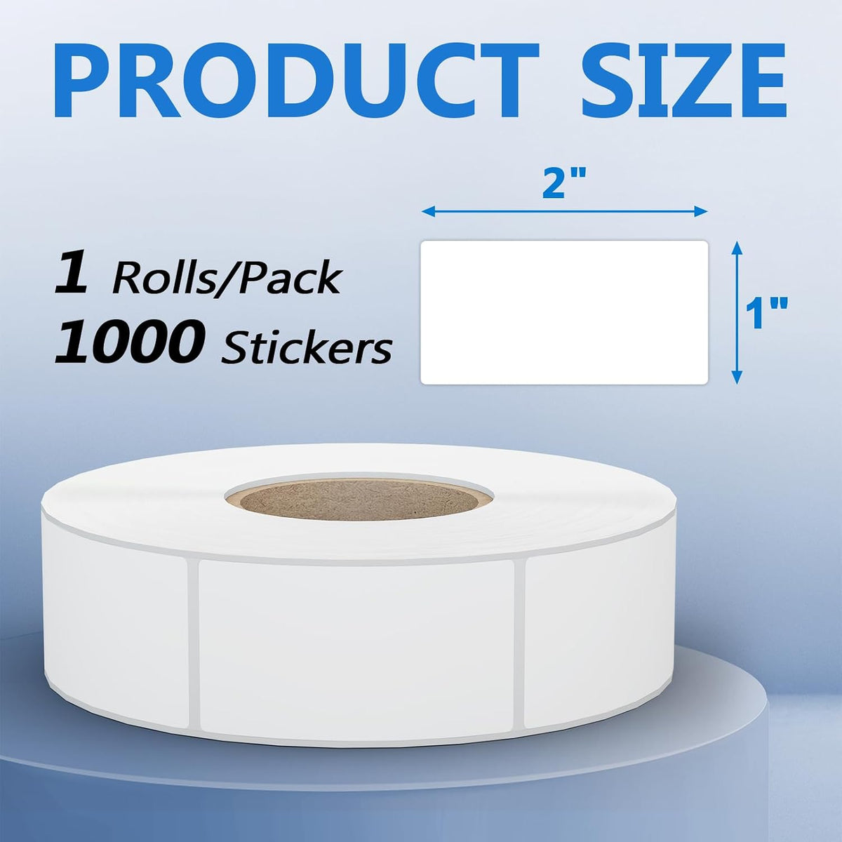 1000 Pcs 1"x2" Blank Removable Freezer Labels for Food Containers, Waterproof Food Storage Labels for Containers, Oil Resistant No-Residue Left for Kitchen Restaurants Grocery Stores Markets