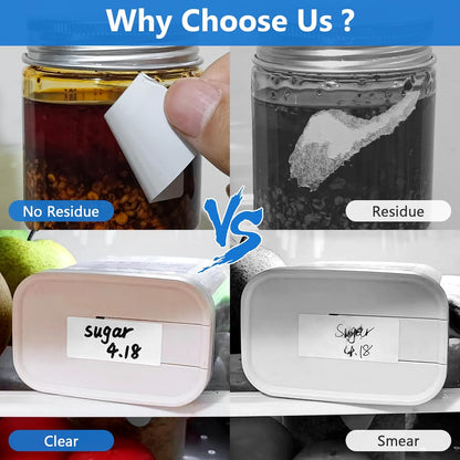 1000 Pcs 1"x2" Blank Removable Freezer Labels for Food Containers, Waterproof Food Storage Labels for Containers, Oil Resistant No-Residue Left for Kitchen Restaurants Grocery Stores Markets