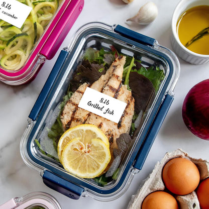 1000 Pcs 1"x2" Blank Removable Freezer Labels for Food Containers, Waterproof Food Storage Labels for Containers, Oil Resistant No-Residue Left for Kitchen Restaurants Grocery Stores Markets