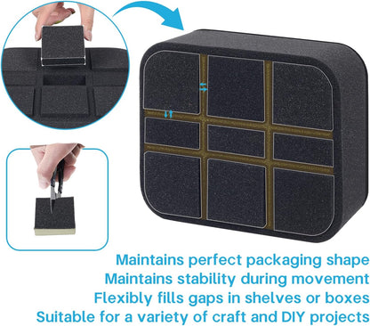 Essential oils Organizer Holder Foam Pad with Slots, Holds 40 bottles of 10ml、15ml Bottles, Removable Dividers，Black