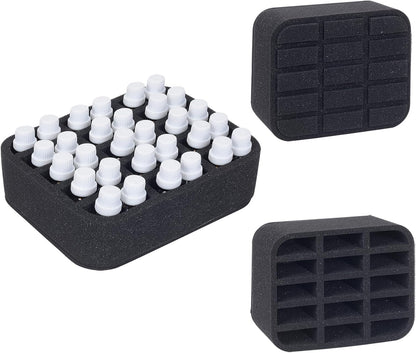 Essential oils Organizer Holder Foam Pad with Slots, Holds 40 bottles of 10ml、15ml Bottles, Removable Dividers，Black