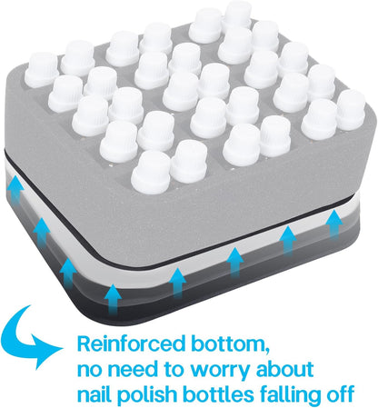 Essential oils Organizer Holder Foam Pad with Slots, Holds 40 bottles of 10ml、15ml Bottles, Removable Dividers，Black