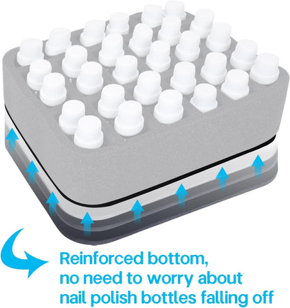Essential oils Organizer Holder Foam Pad with Slots, Holds 40 bottles of 10ml、15ml Bottles, Removable Dividers，Black