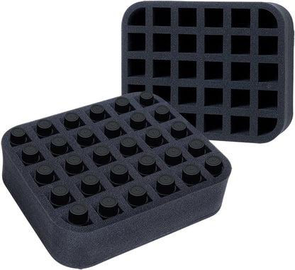 Essential oils Organizer Holder Foam Pad with Slots, Holds 40 bottles of 10ml、15ml Bottles, Removable Dividers，Black
