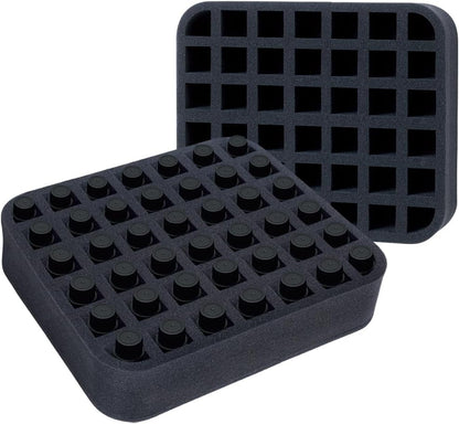 Essential oils Organizer Holder Foam Pad with Slots, Holds 40 bottles of 10ml、15ml Bottles, Removable Dividers，Black