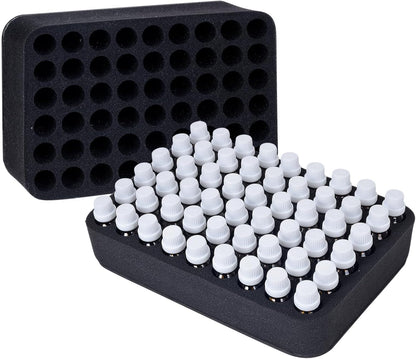 Essential oils Organizer Holder Foam Pad with Slots, Holds 40 bottles of 10ml、15ml Bottles, Removable Dividers，Black