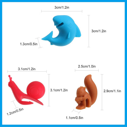 36 Pcs Silicone Tea Bag Holders Drink Markers Animal Identifier