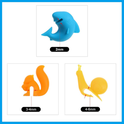 36 Pcs Silicone Tea Bag Holders Drink Markers Animal Identifier