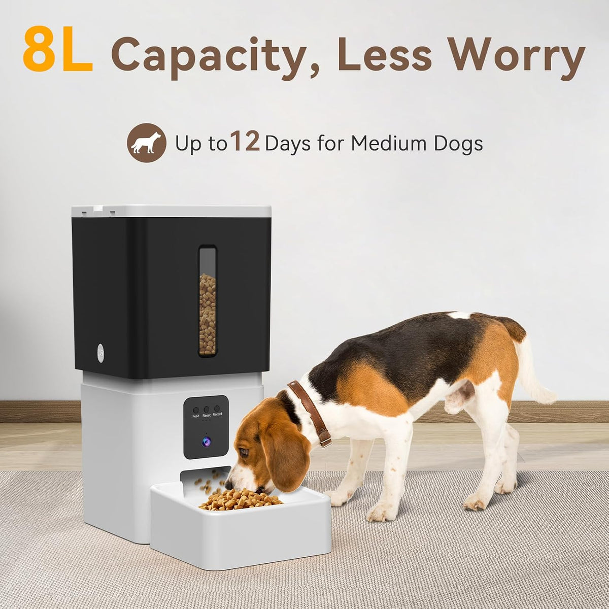 Automatic Dog Feeder with Camera: 8L/33 Cups 5G WiFi