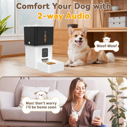 Automatic Dog Feeder with Camera: 8L/33 Cups 5G WiFi