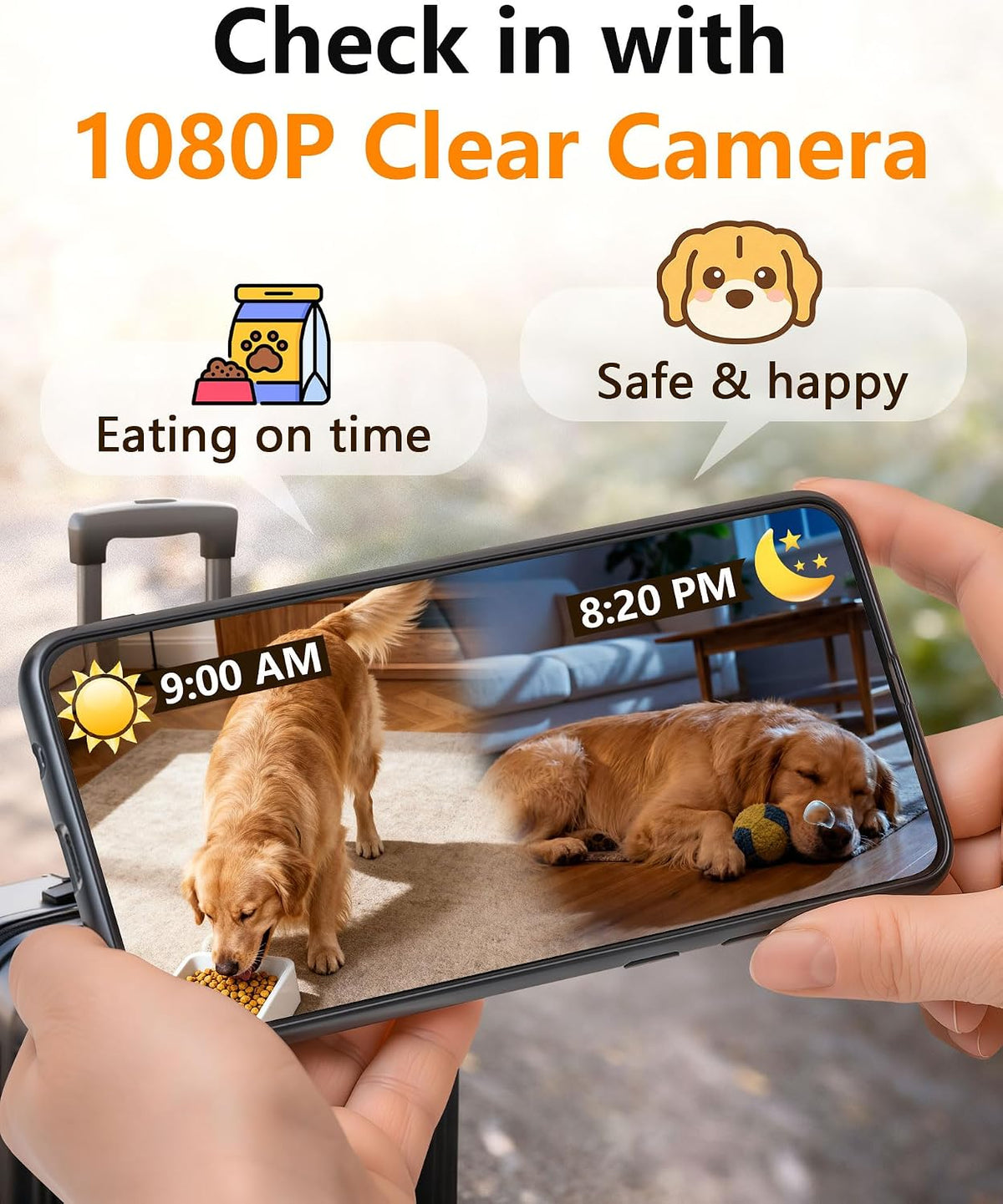 Automatic Dog Feeder with Camera: 8L/33 Cups 5G WiFi