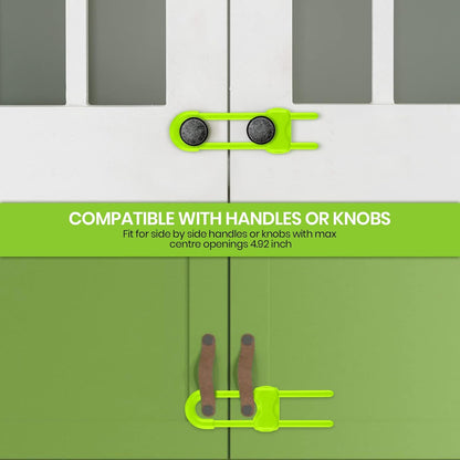 10 Pack Baby Proof Cabinet Locks Adjustable U Shaped,White