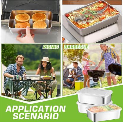 3 Pcs Cheese Container Deli Meat Storage for Refrigerator, Stainless Steel Luncheon Meat Storage with Lid Containers for Fridge, Food Container for Kitchen