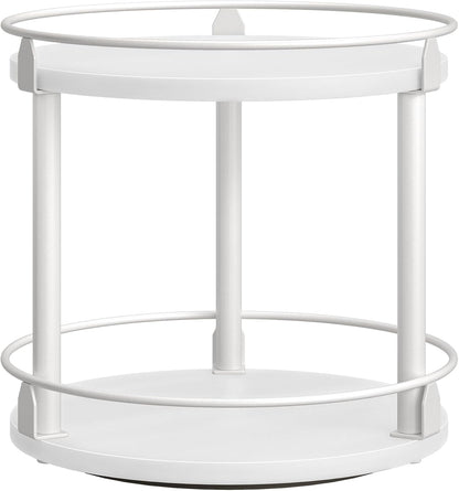 3-Tier Lazy Susan Organizer, Rotating Spice Rack, Spinning Organizer, Industrial Turntable Spice Rack Organizer for Cabinet, Kitchen Countertop, Pantry, Rustic Brown and Black SR23BR