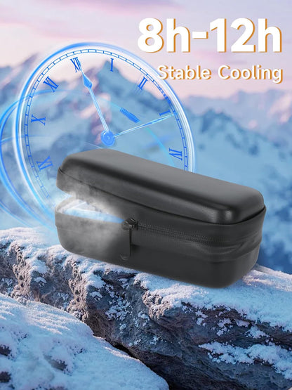 Insulin Vial Cooler Travel Case - 8 Slots Freezable Ice Brick Organizer for Peptide Vials, GLP-1 Fridge Holder Diabetic Small Bottle Refrigerator for 10ml U-100 Vials