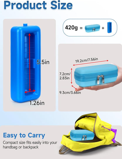 Insulin Vial Cooler Travel Case - 8 Slots Freezable Ice Brick Organizer for Peptide Vials, GLP-1 Fridge Holder Diabetic Small Bottle Refrigerator for 10ml U-100 Vials