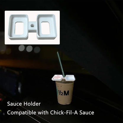 2 PCS Sauce Holder Compatible with Chick-Fil-A Sauce, Cup Top Fast Food Sauce Holder (White)