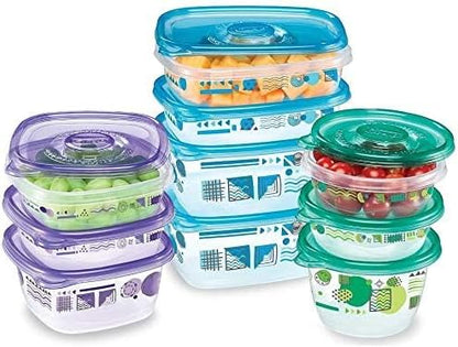 Glad GladWare MatchWare Food Storage Containers, 20 Piece Variety Pack | BPA-free, leak-resistant containers for lunches, meal prep, and leftovers; microwave and dishwasher safe