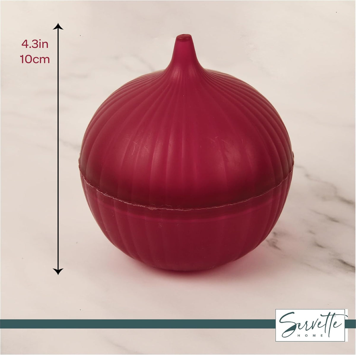 Food Keeper Storage Container with Lid, Food Saver for Fresh Avocados, Red Onions, and Garlic, BPA Free (Red Onion)