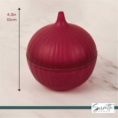 Food Keeper Storage Container with Lid, Food Saver for Fresh Avocados, Red Onions, and Garlic, BPA Free (Red Onion)